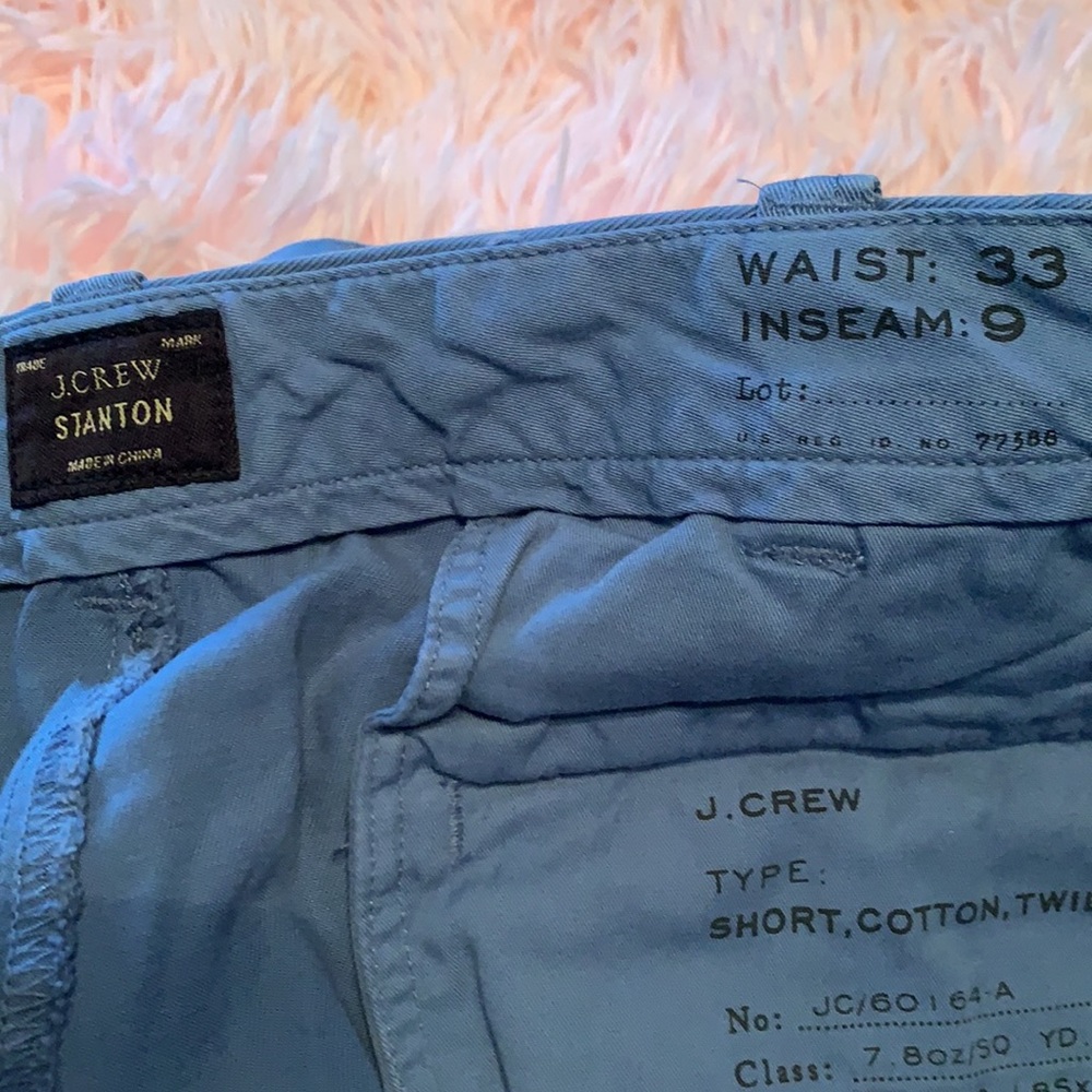 Men's Blue J Crew Stanton Chino Shorts